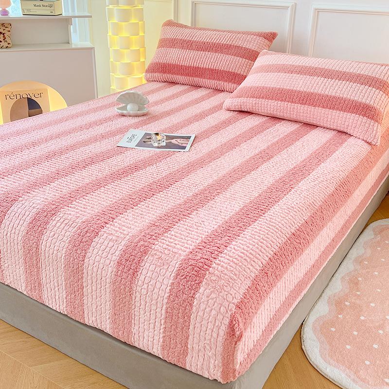 New Soft and Smooth Teddy Rabbit Wool Sheets, Comfortable Plush Mattress Protectors for Bathing and Leisure, Bedspreads