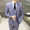 Abito casual da uomo, abito da sposo, abito da sposa, stile britannico, tre pezzi, slim fit