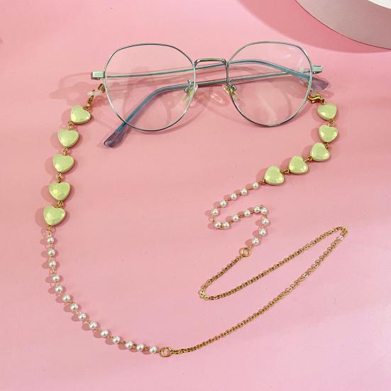 Glasses Chain Faux Pearl Design Corrosion Resistant Glass Eyeglasses Holder Strap Decorative Beaded Chain
