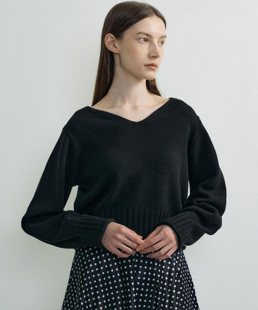 OCTETTE Cotton Waveneck Knit_2Color