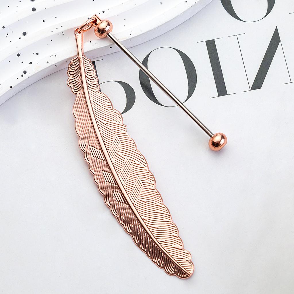 Funny Diy Beaded Feather Bookmark Children Student Reward Metal Book Mark Book Spare Parts Accessories Reading Stationery Gift