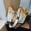 Fashion Drawstring, Simple Messenger Bag, Women's Large-capacity Shoulder Bag, Daily Commuting Trend Tote Bag