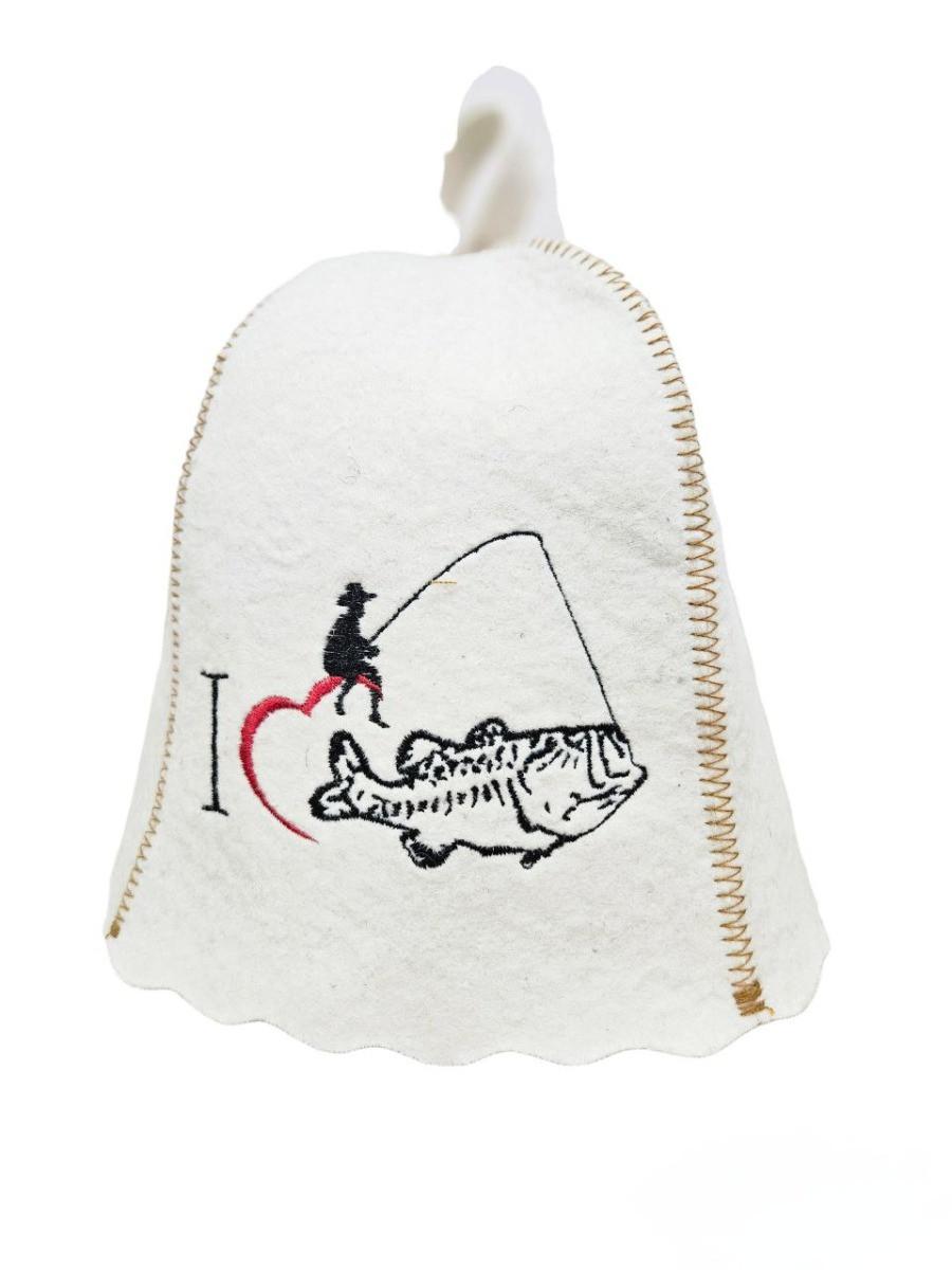 

Hat for sauna and bath SUNROZ Cool fishing natural felt White (SUN-LA-883)