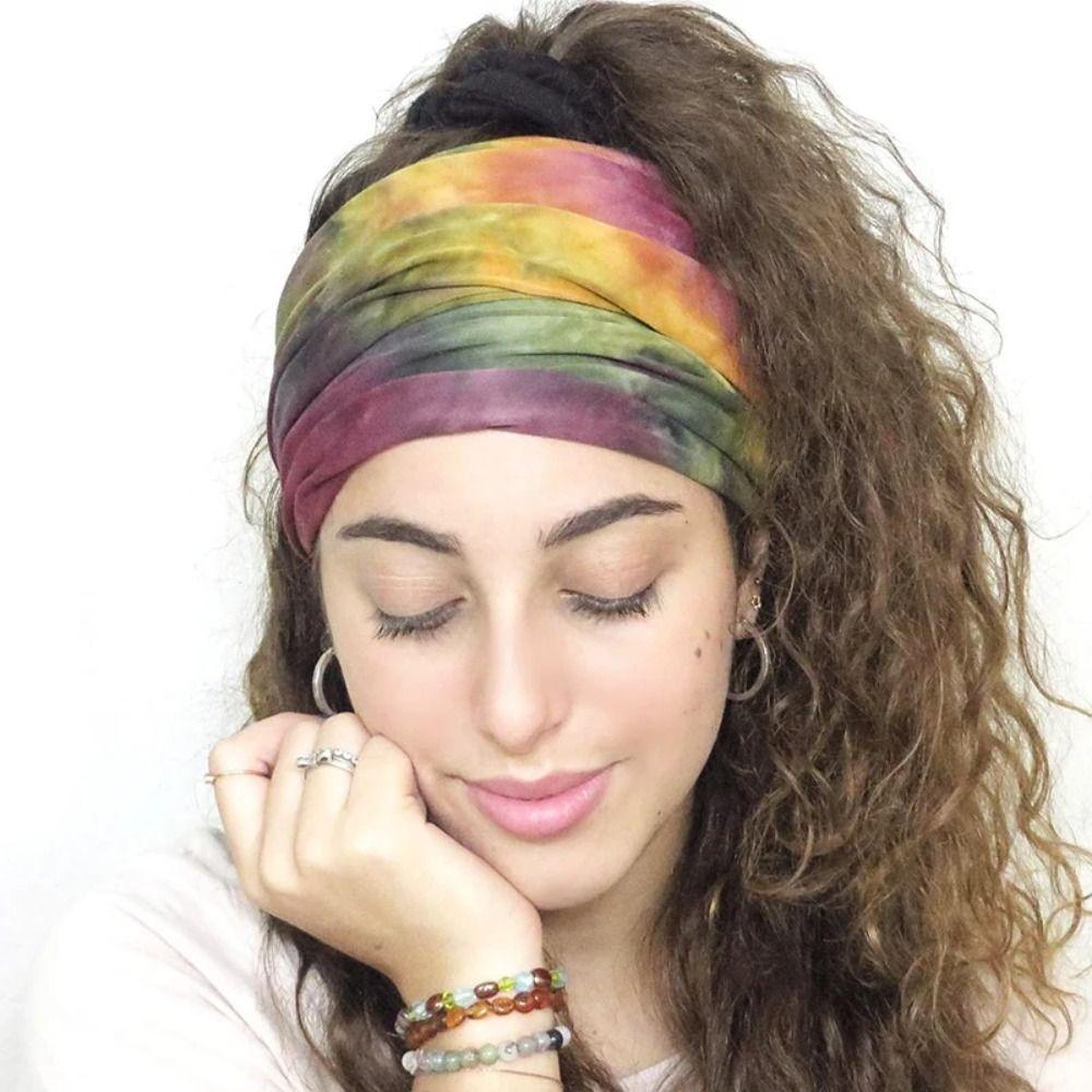 Elastická čelenka Bavlněná sportovní potítka do vlasů, čelenka na jógu, sportovní
