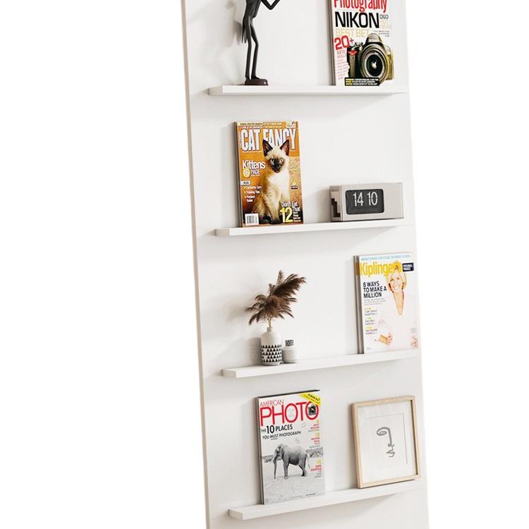 Nordic Floor-Standing Bookshelf: Multi-Layer Wall Storage Rack for Magazines and Picture Books
