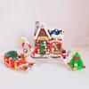 LOZ 1223 Frohe Weihnachten Haus Baum Weihnachtsmann Schneemann Schlitten 3D Modell DIY Mini Blöcke Ziegel Gebäude Spielzeug keine Box