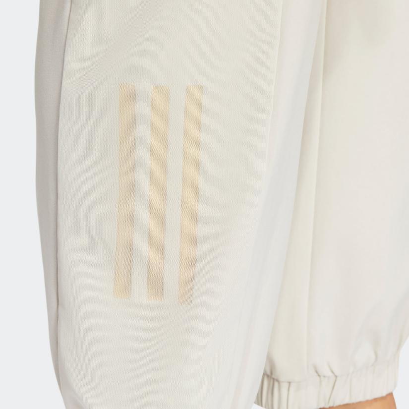 adidas Woven Pants With Elastic Cuff And Waistband Women Bottoms Ivory-White HT6896