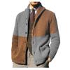 Cardigan Maglioni Per Uomo Casual Scialle Manica Lunga Color Block Bottoni Maglioni Lavorati A Maglia