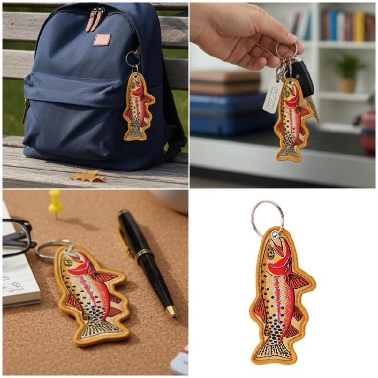 Portachiavi Pesce in Stoffa Creativo Decorazione Animale Portachiavi a Tema Ciondolo per Borsa Ottima Aggiunta di Fascino alle Chiavi o alle Borse