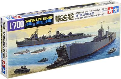 Tamiya Waterline Series 501 Imperial Japanese Navy First and Second Class Transport Ships Plastic Model Kit 31501 1/700 No.