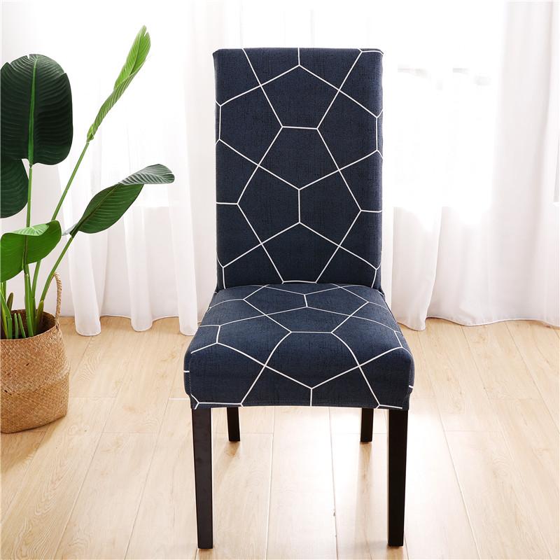 Spandex Printing Chair Cover Modern Removable Anti-Dirty Kitchen Seat Case Stretch Chair Slipcovers For Banquet Dining  Room