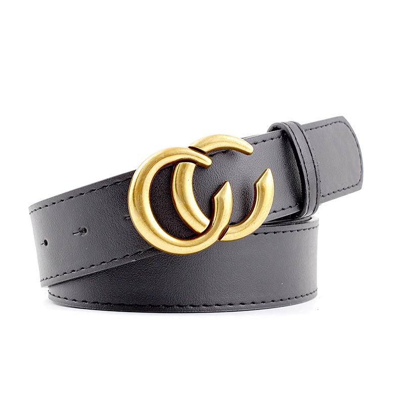 Vintage Double C Belt 1.8/2 8/3.3/3.8 Casual Decoration Ladies Boys Couple Jeans Belt