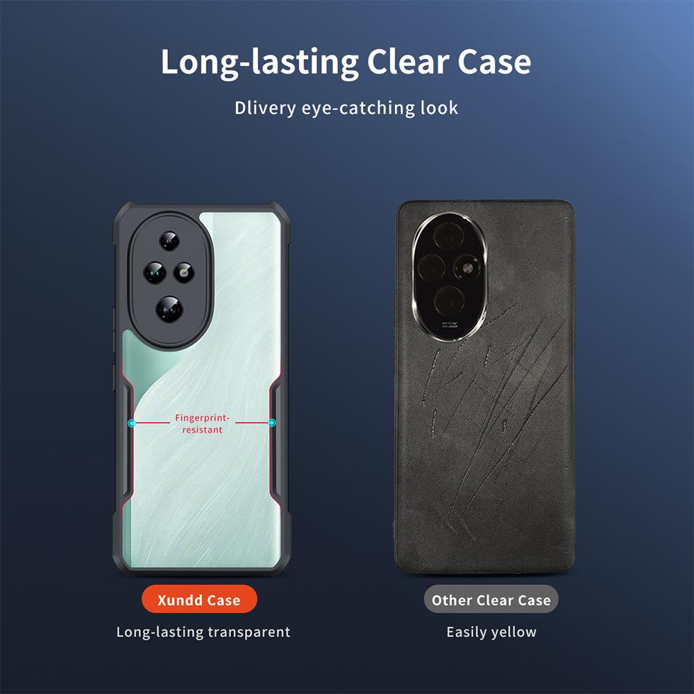 XUNDD For Honor 200 Pro 5G Case Acrylic+TPU Protective Transparent Phone Cover