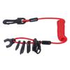 Boat Engine Switch Lanyard Safety Tether Emergency Stop Spring Wire PU for Replacement