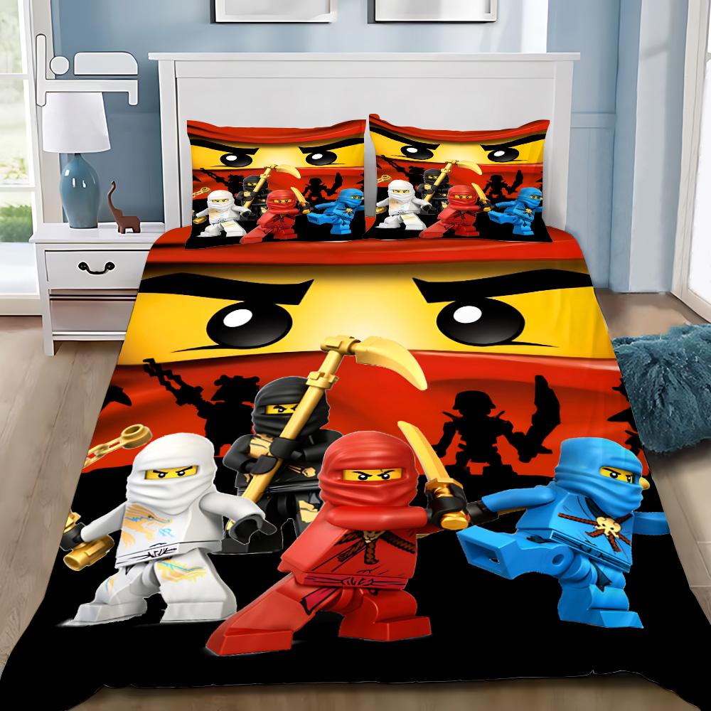 Hot Game N-ninjagos Duvet Cover Pillowcase N-ninjagos Bedding Set Adult Boy Girl Bedroom Decoration Single Double Large