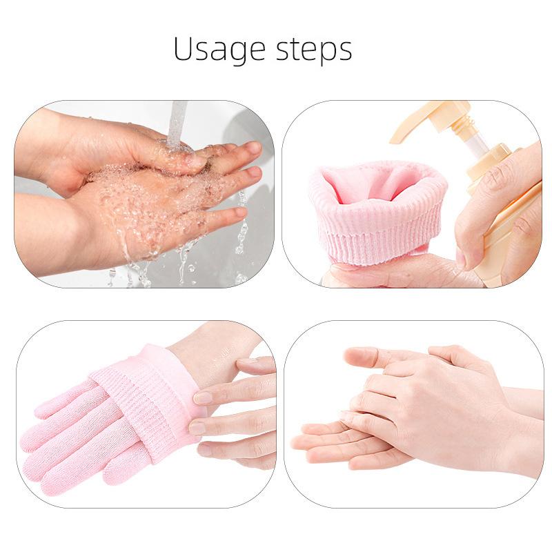 1Pair Multi Colored Essential Oil Moisturizing Socks Gloves For Dry Cracked Feet Nourishing Skin Lubricating Foot Care Massage