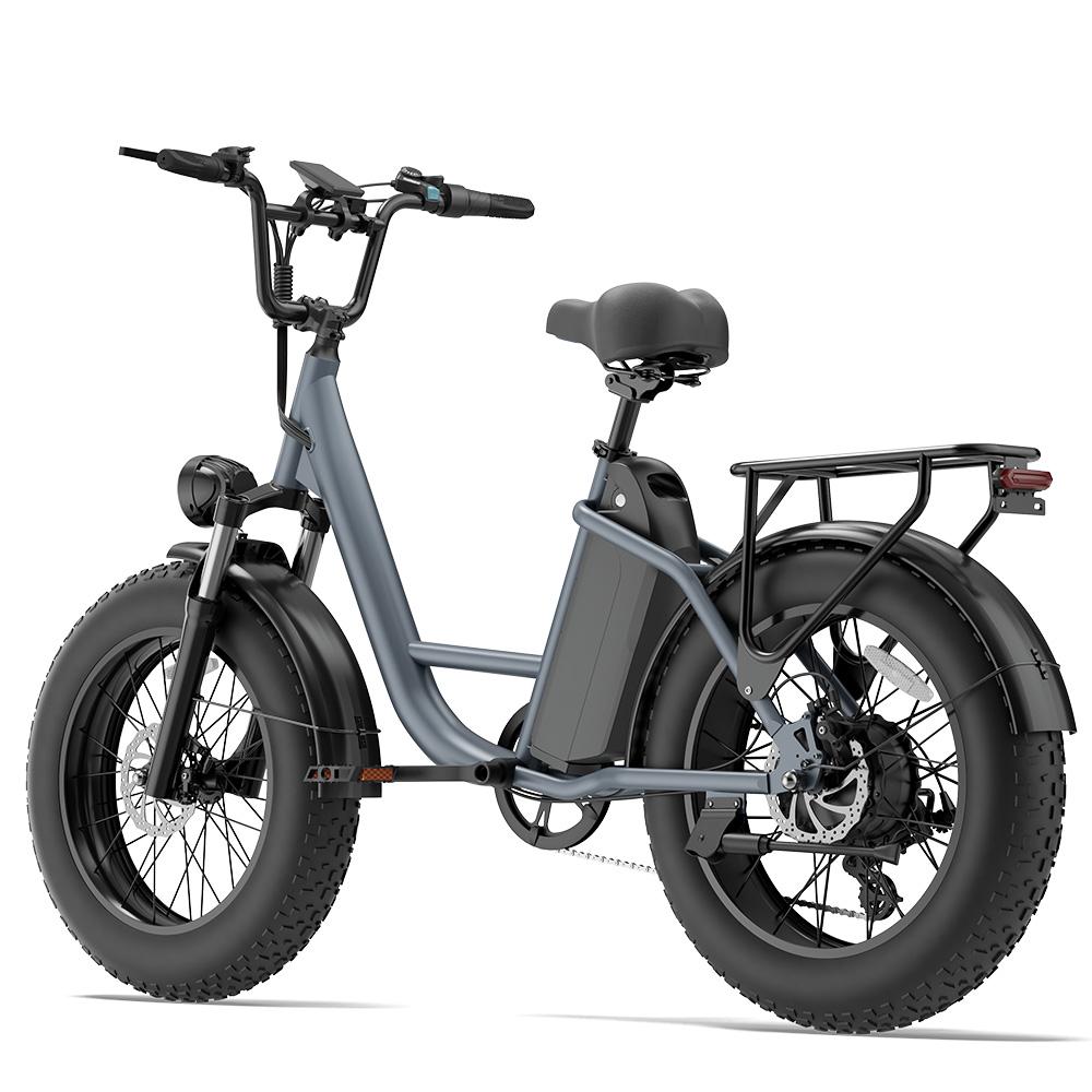 Bicicleta Eléctrica Urlife E26 Pro Motor de 750W Rueda Gruesa de 20" Plegable Bicicleta Eléctrica 7 Velocidades Frenos de Disco Doble 48V 15.6Ah Carga Máxima 120Kg