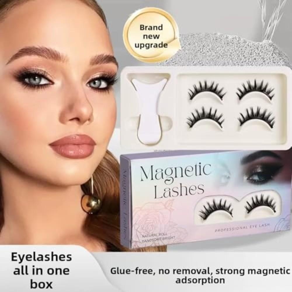 With Applicator Magnetic Eyelashes Natural Look False Eyelashes Hot Fake Lashes  Eye Makeup Tools