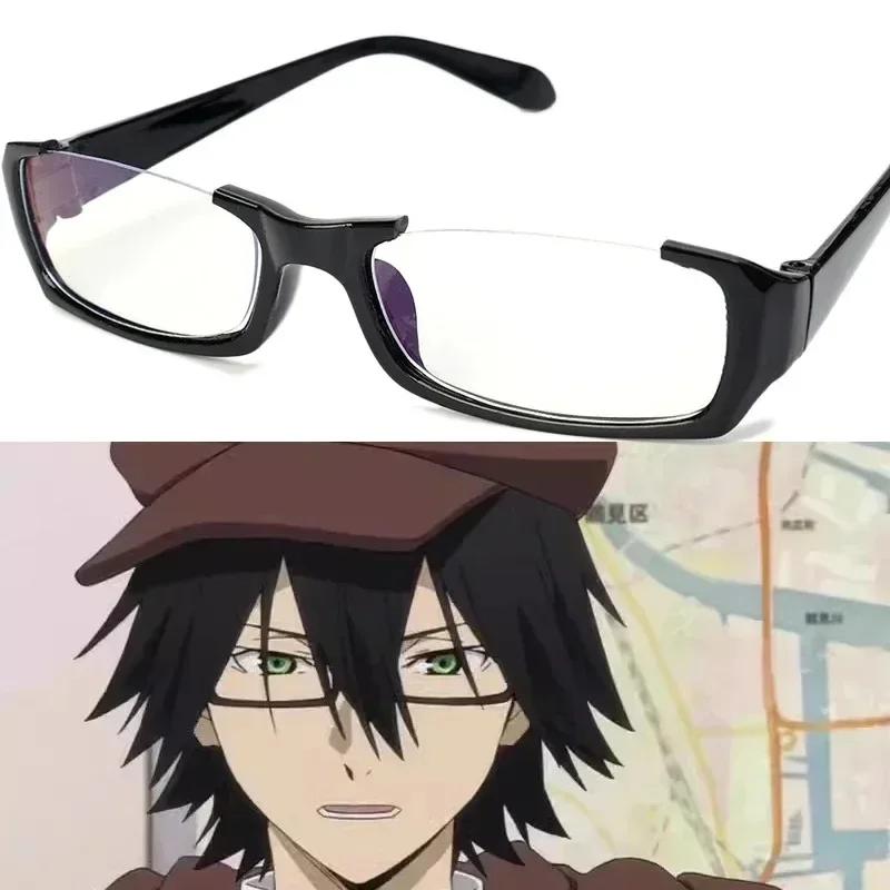 Anime Half Frame Glasses Black Plastic Role-playing Eyeglasses Fashion Anti Blue Light Glasses Reading Cosplay Simple Eyewear