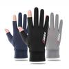 Summer Sun Protection Gloves Men Women Ice Silk Non-Slip Half Finger Gloves Fitness Fishing Cycling Outdoor Sports Gloves