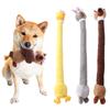 2pcs Plush Cartoon Animal Shape Toy for Chewing Teeth Cleaning Dogs Cloth Toy Training Squeaky Toy for Aggressive Chewer