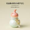 Mini colorful Gourd With Pearl pendant Tableware crystalline glaze Ceramic cover Fortune Ornaments Craft Tea ceremony accessorie