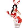 Sexy Lingerie Christmas Bunny Autumn and Winter Velvet Passion Seduction Sexy Free Maid Nightclub Hip Uniform Woman
