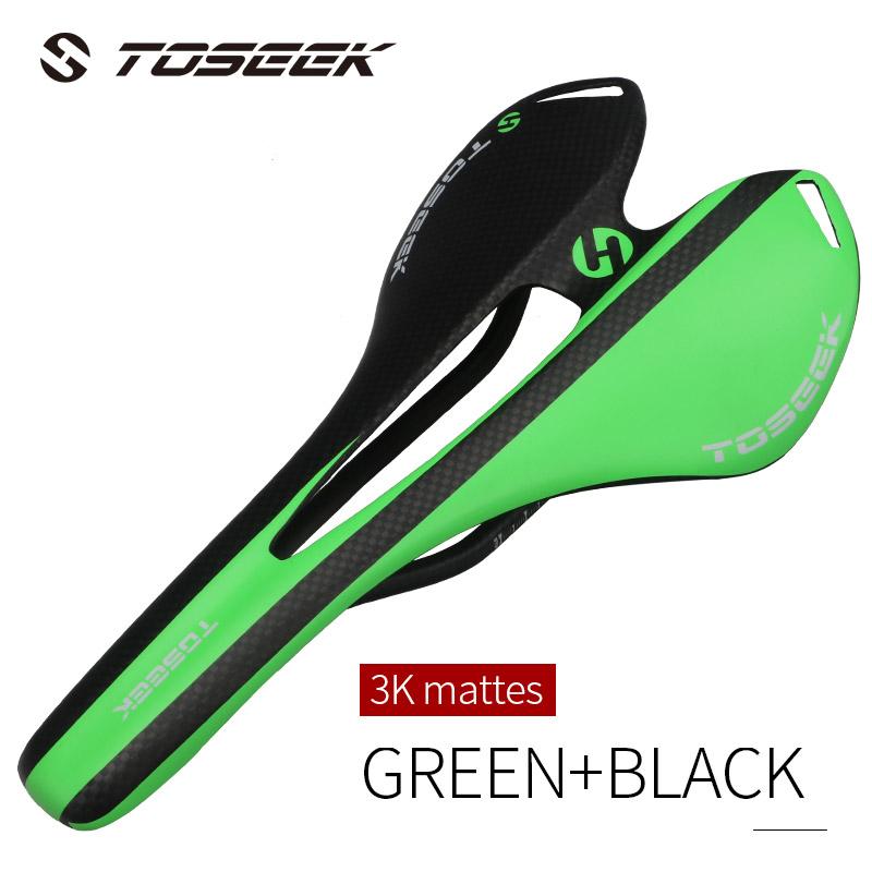 TOSEEK Carbon Sattel 7x9mm Streben Rennrad Mountainbike Sitz Atmungsaktiv Ultraleicht Professionelle Rennrad Ausrüstung