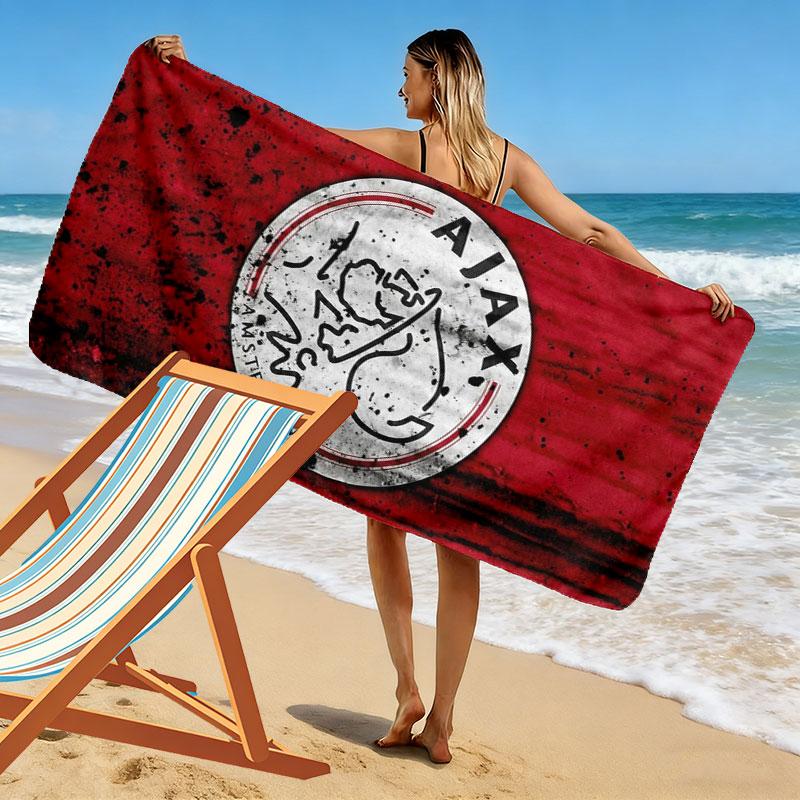 Toalla de Playa con Estampado del AFC Ajax, Toalla Grande Suave de Secado Rápido para Playa, Camping, Natación
