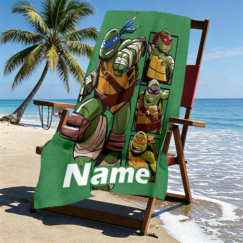 Custom Name Personalized Gamer Print Beach Towel, for Trip Camping Beach Party Home Decor, Birthday Gift for Family & Friends