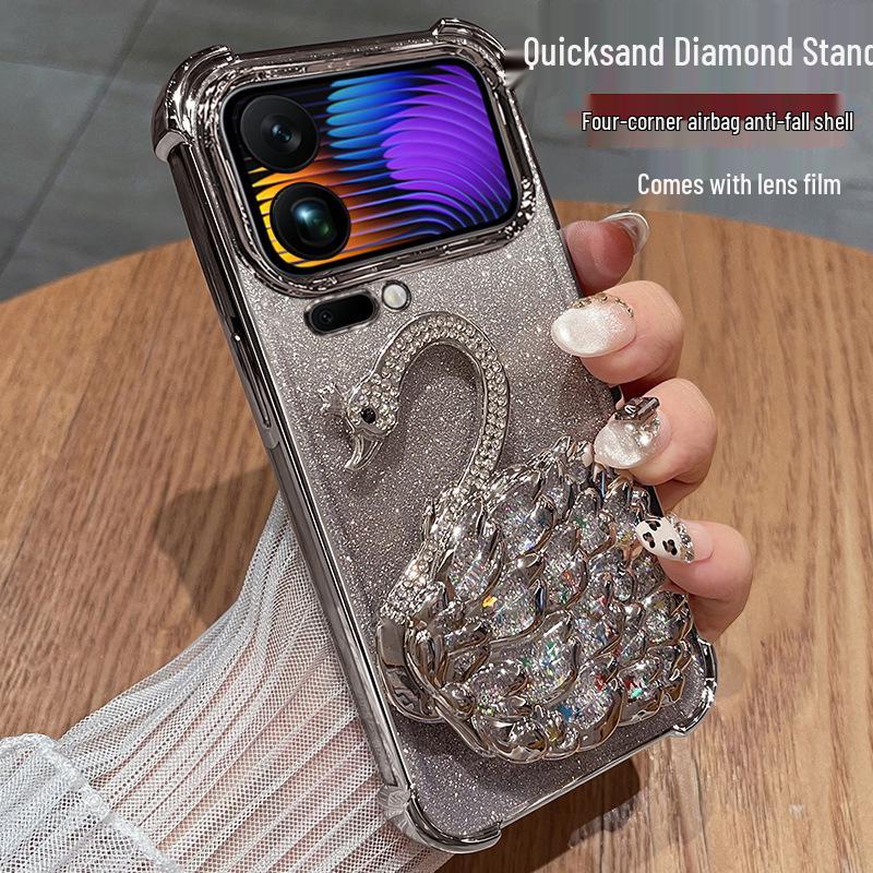 Xiaomi 17Pro/ProMax Silikon Handyhülle mit Vollständiger Objektivabdeckung - Damen Anti-Sturz-Schutz