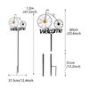 Wrought Iron Daisy Bicycle Welcome Sign - 47.2 Inch Outdoor Vintage Garden Yard Creative Welcome Art Decoration