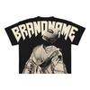 Oversized Cotton Tshirt Vintage Street Portrait Graphic Print Retro 90s Hiphop Urban Streetwear Short Sleeve Tops For Youth