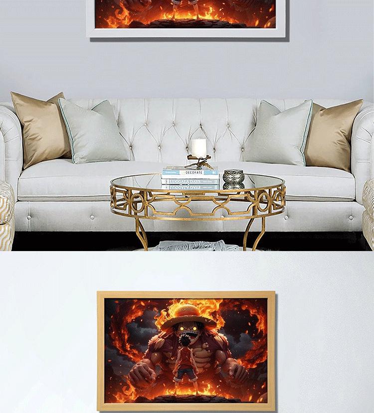 One Piece Luffy Anime Landschaft Wandkunst - Jungendlicher Stil für Schlafzimmer oder Wohnzimmer