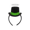 Fascia Mini Cappello con Bordino in Nastro e Corpo Cappello Nero in Tessuto Non Tessuto per Costumi da Festa e Look per Servizi Fotografici a Tema