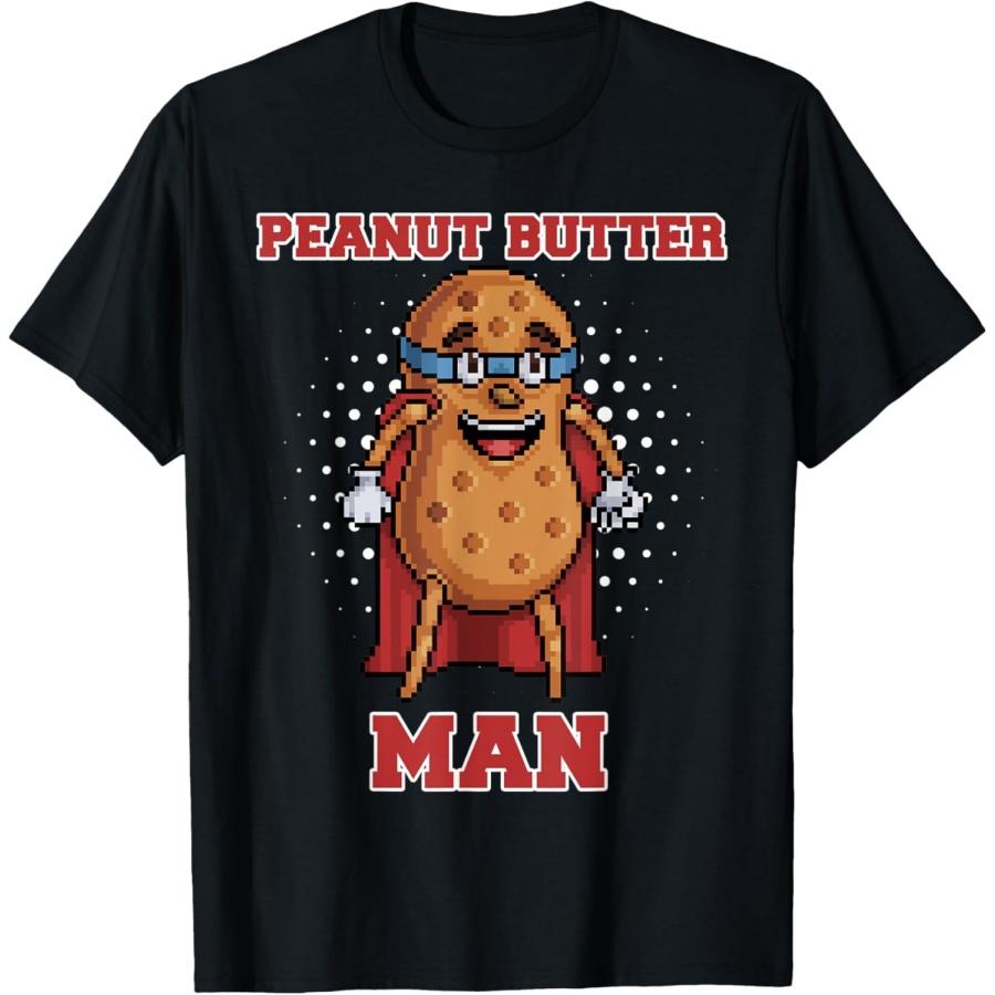 

Funny Peanut Butter Man Superhero Peanut With Cape T-Shirt XXXXXL чорний