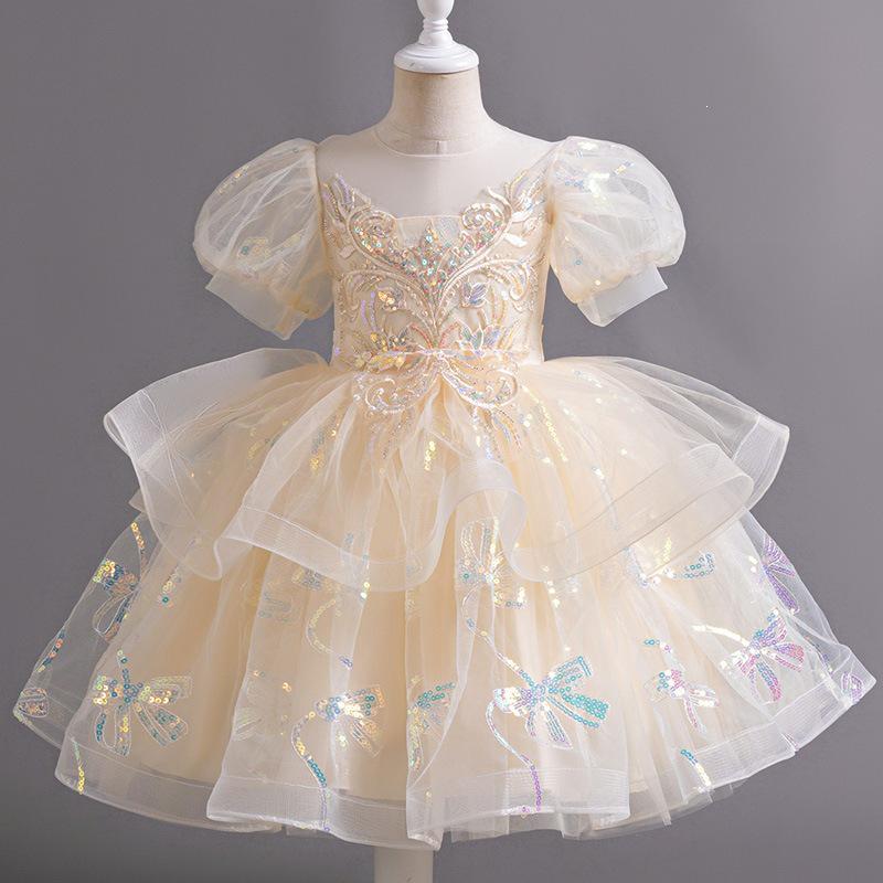 Children’s Puffy Skirt Flower Dress – Princess Costume for Weddings & Birthdays