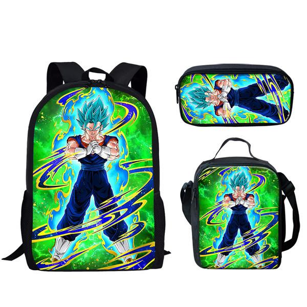 Dragon Ball Backpack Set With Large Capacity Nylon School Bag And Pencil Case For Students
