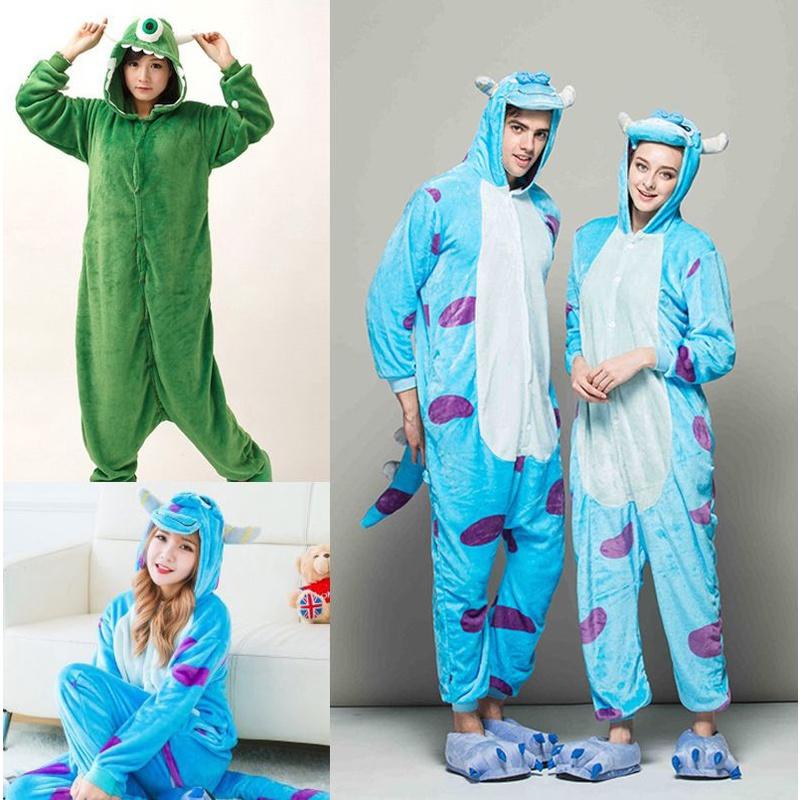 Soft And Cozy Monsters University Mike Wazowski And Sully Costume Pajamas For All Ages