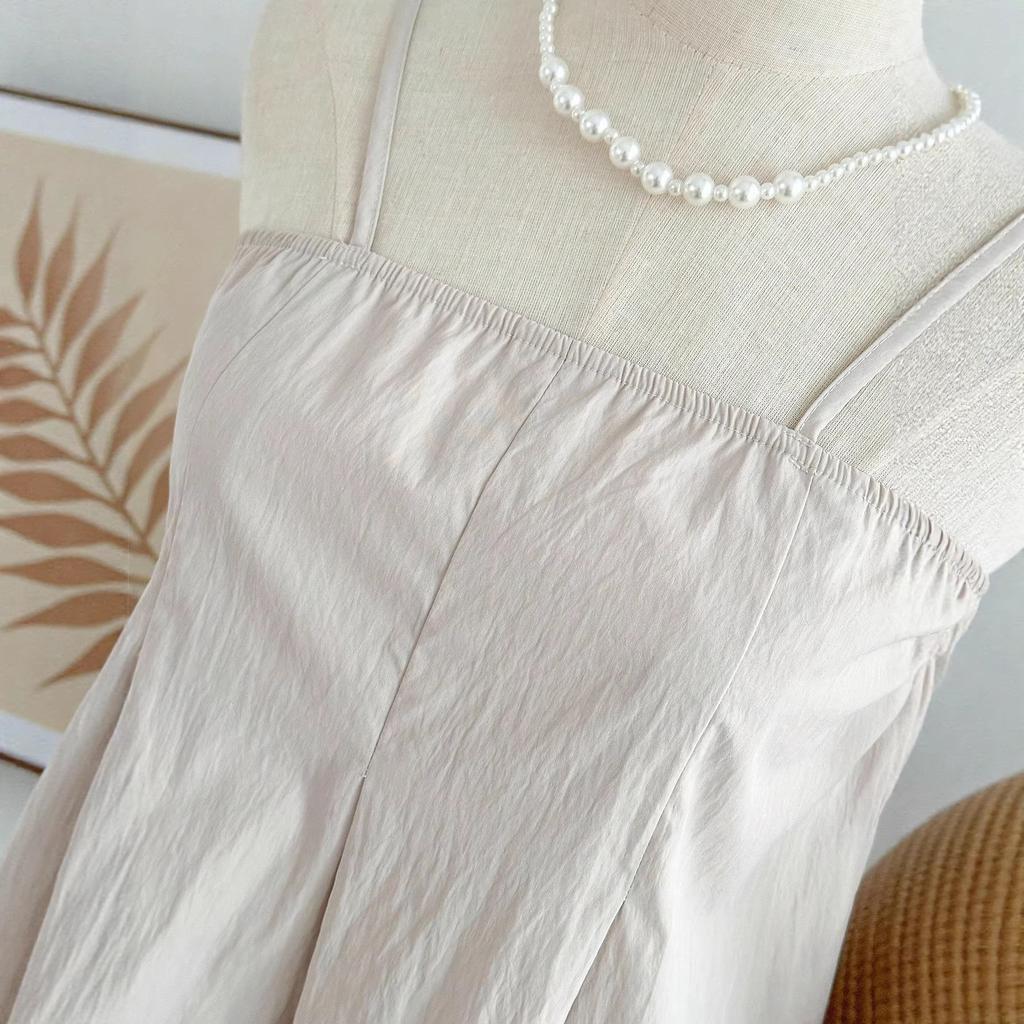 Women's Cami Top and Wide Leg Pants Set Solid Color Casual Two Piece Outfit