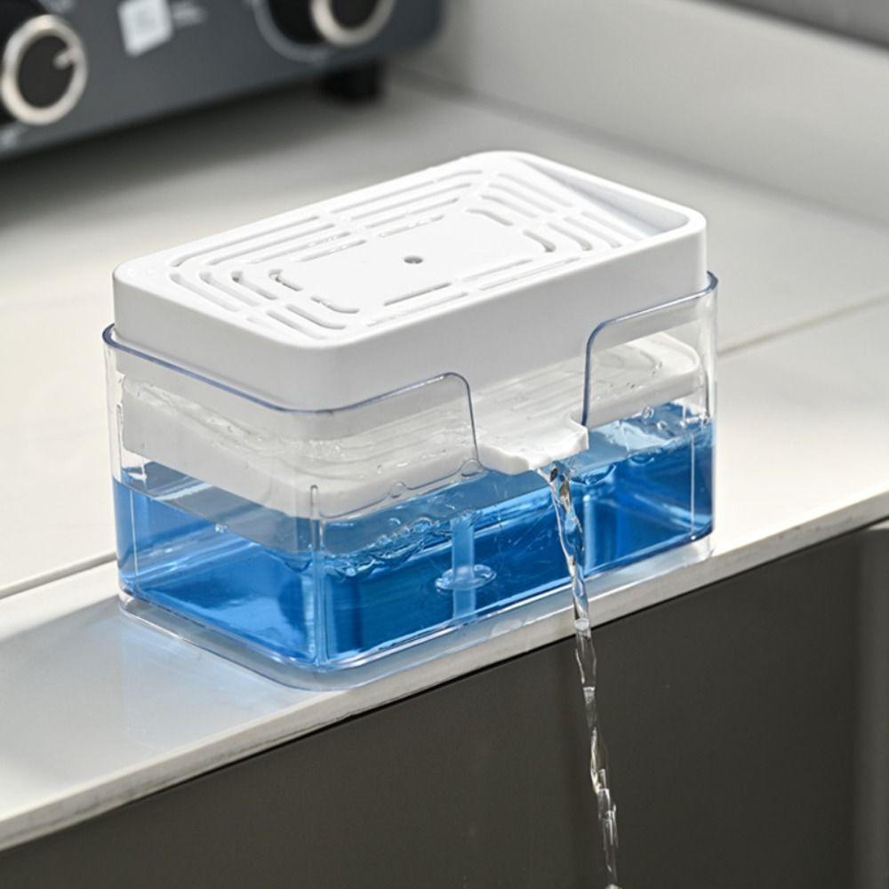 Multi-functional Press Dishwashing Soap Box Sponge Holder Kitchen Sink Organizer Rack  Kitchen Sink