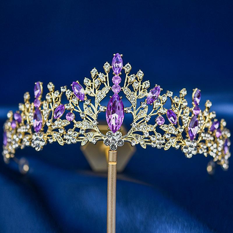 Bridal Tiara Crown Wedding Dress Hair Accessories Stage Host Welcome Baroque Queen Birthday Jewelry Women