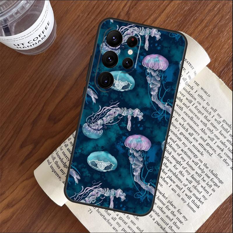 Magische Qualle Handyhülle Für Samsung Galaxy S25 S24 S23 S22 S21 Ultra S9 S10 S20 Plus FE Funda Hülle Schale
