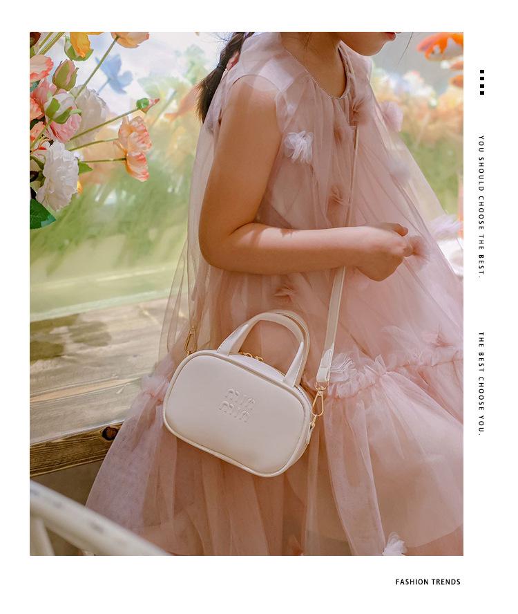 Retro Einfarbige Buchstaben Handtasche & Umhängetasche für Kinder - Vielseitiges Eltern-Kind-Münzfach