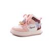 Girls velvet sports shoes fashion high-top board shoes spring and autumn 2025 new children's two cotton shoes medium and older children's casual shoes
