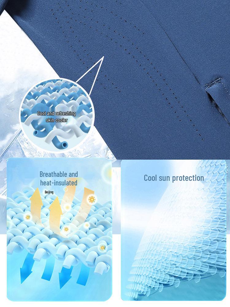 Men's Lightweight UV Protection Ice Silk Jacket - Summer Breathable Sun Protection Coat