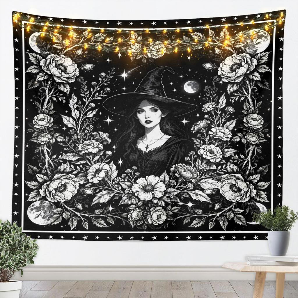 Bohemian Tapestry for Bedroom | Sun and Moon Wall Tapestry Aesthetic Antique Decor Cosmic Galaxy Tapestries, Universe Stars