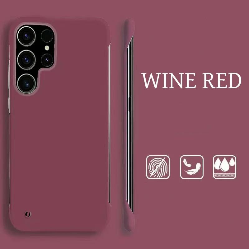 Frameless Case For Samsung Galaxy S25 S24 S23 S22 S21 S20 Ultra Plus Slim Hard Cases For Samsung S23 S21 FE Note 20 Ultra Cover