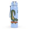 1PC Skateboarding Crocodile Art 750ml Color Plastic Sports Water Bottle Leakproof Flip Straw Lid Suitable for Sports Office Home Use