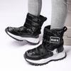 Winter Boy's and Girls' Plus Size Anti Slip Wear-resistant Fashionable Warm and Plush High Top Snow Boots Cotton Boots 31-40